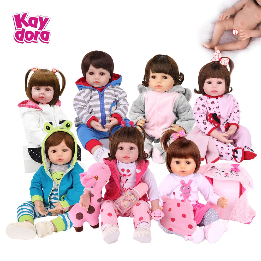 KAYDORA детские игрушки куклы 48 см полный силиконовые перерожденные Младенцы жив