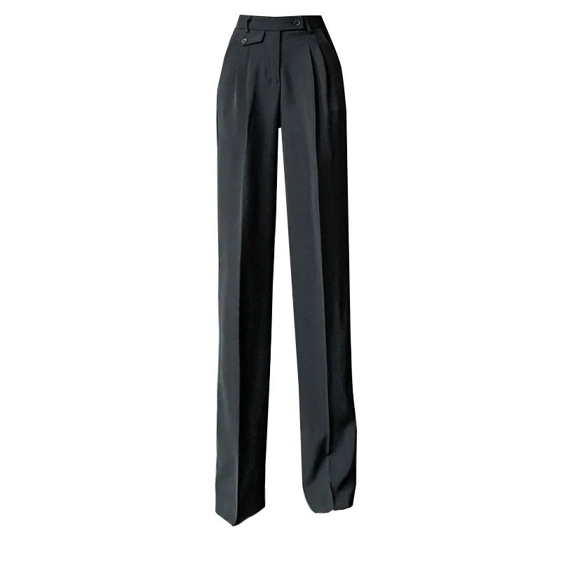 

New Spring Summer Long Suit Pants Women Workwear Casual Straight Long Hot High Waist Trousers B11001X