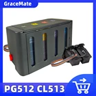 Запасные чернильные картриджи GraceMate для Canon PG512 CL513 CISS, для принтера Pixma MP282 MX320 MX330 MX340 MX350 MX410 MX420