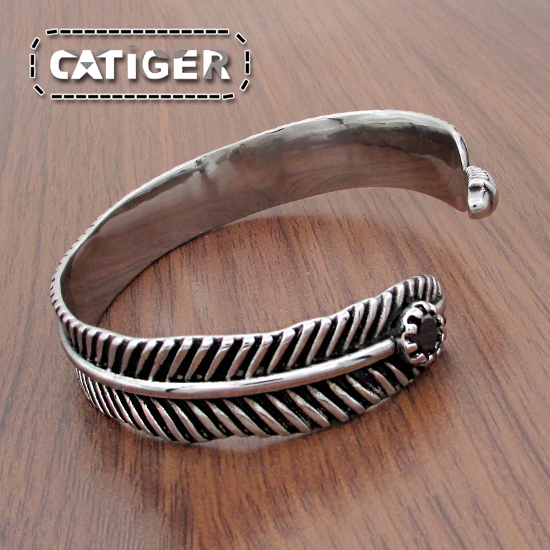 Бесплатная доставка Панк Винтаж черный циркон манжеты браслеты нержавеющая