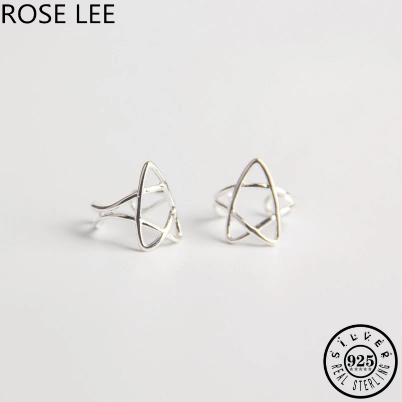 Корейский 925 пробы серебряная звезда Форма Кафф клипсы для ушей в форме Для