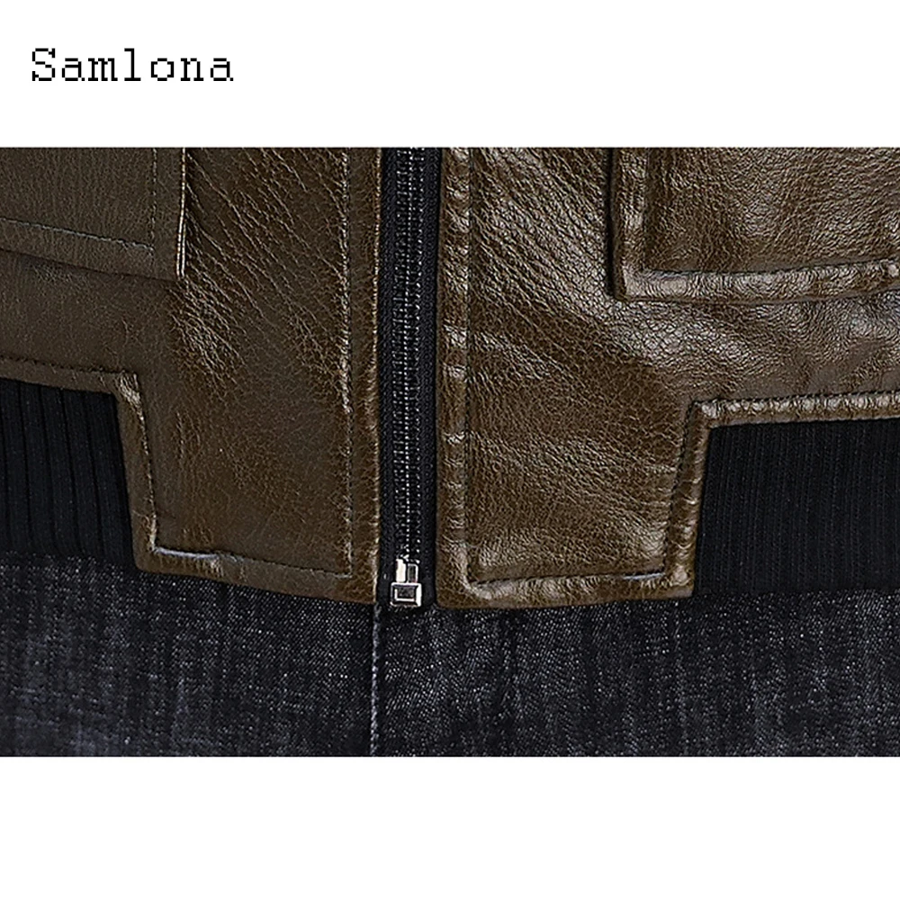 

2021 New Spring Autumn Men Faux Pu Leather Jackets Fashion Slim Fits Motocycle Leatherette Jacket Zipper Sexy Mens Clothing
