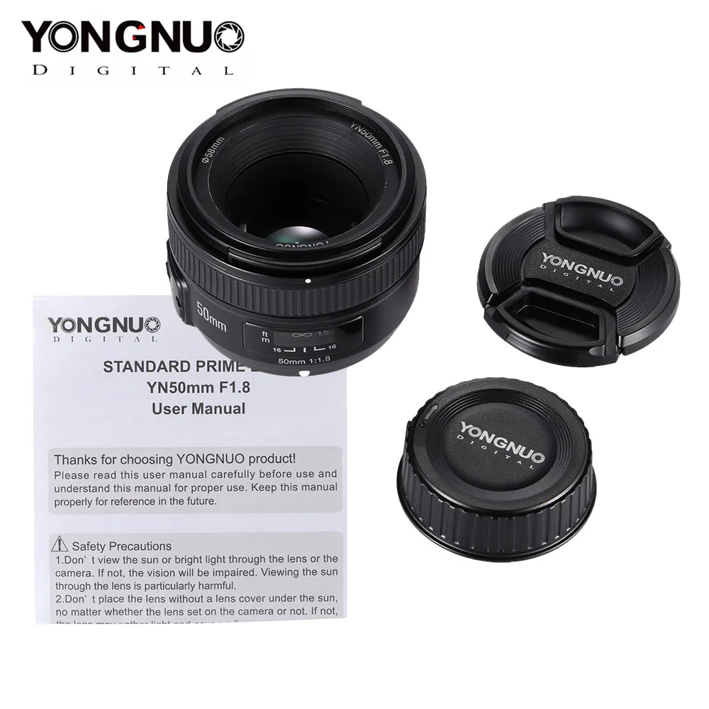YONGNUO YN50mm F1.8 Camera Lens for Nikon F Canon EOS Auto Focus Large Aperture Lense for DSLR Camera D800 D300 D700 D3200 D3300 images - 6