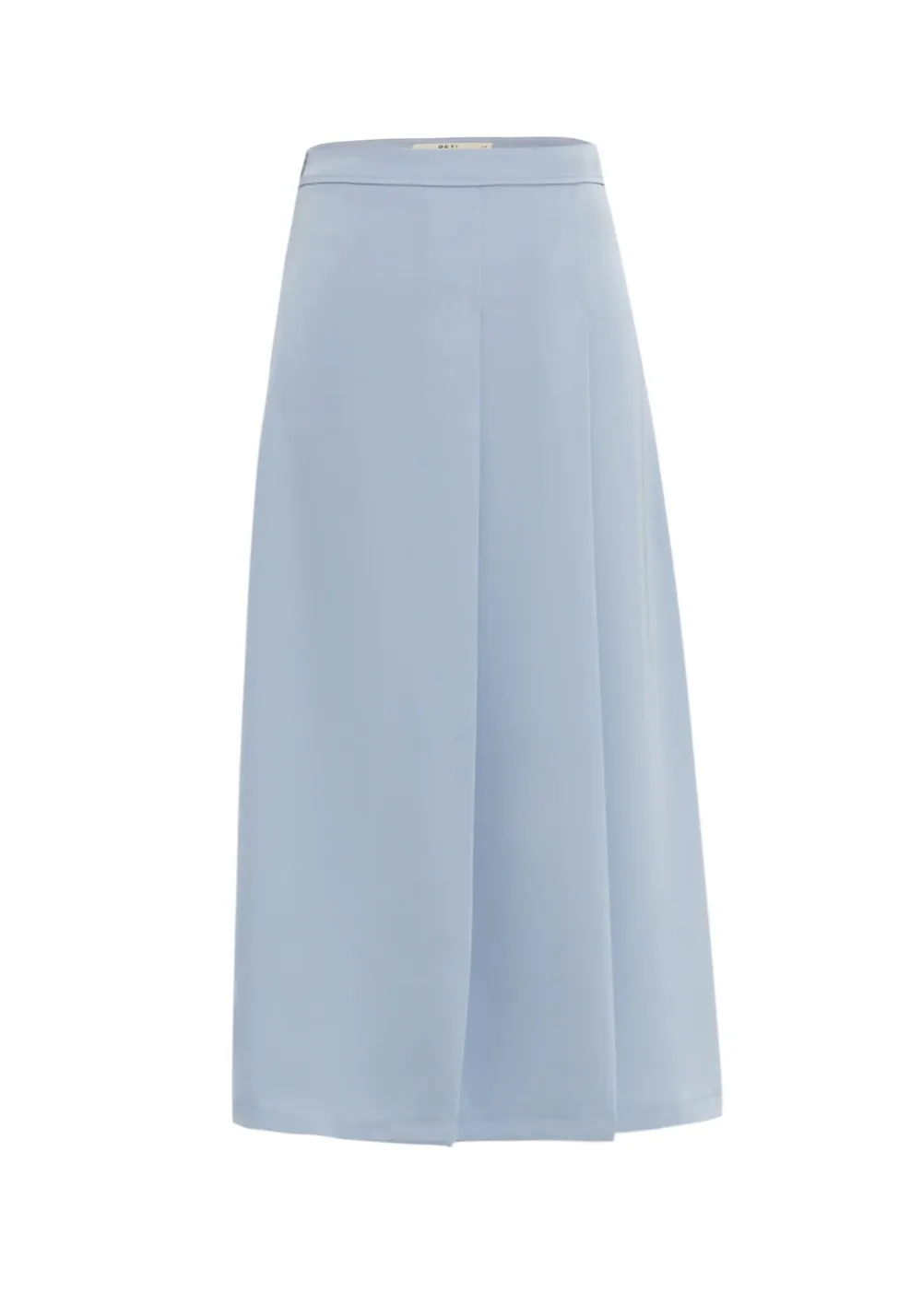 

High Waist Solid Pleated Midi Skirt with Pockets