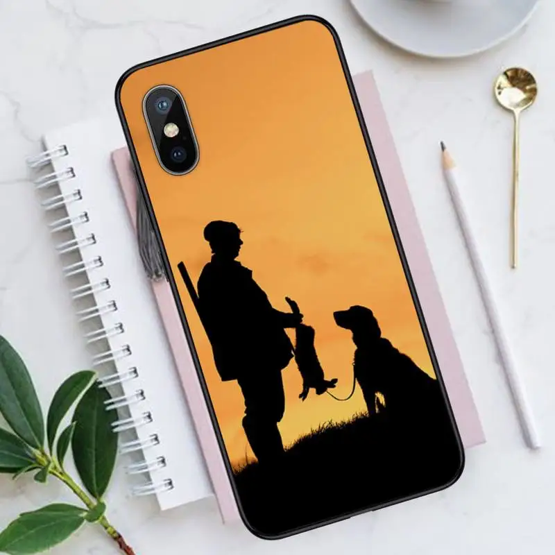 

Hunting animal and fishing man Phone Cases for iPhone 11 12 pro XS MAX 8 7 6 6S Plus X 5S SE 2020 XR Luxury brand shell funda