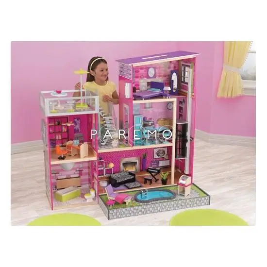 Дом мечты Барби &quotГлянец&quot с мебелью 35 предметов и бассейном|Кукольные дома| |