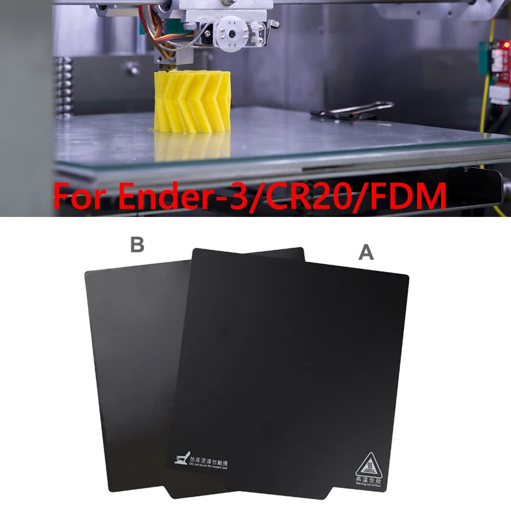 

2pcs 3D Printer Parts Magnetic Print Hot Bed Tape Build Surface Flex Plate Square Heatbed Stickers for Ender-3/CR20/FDM
