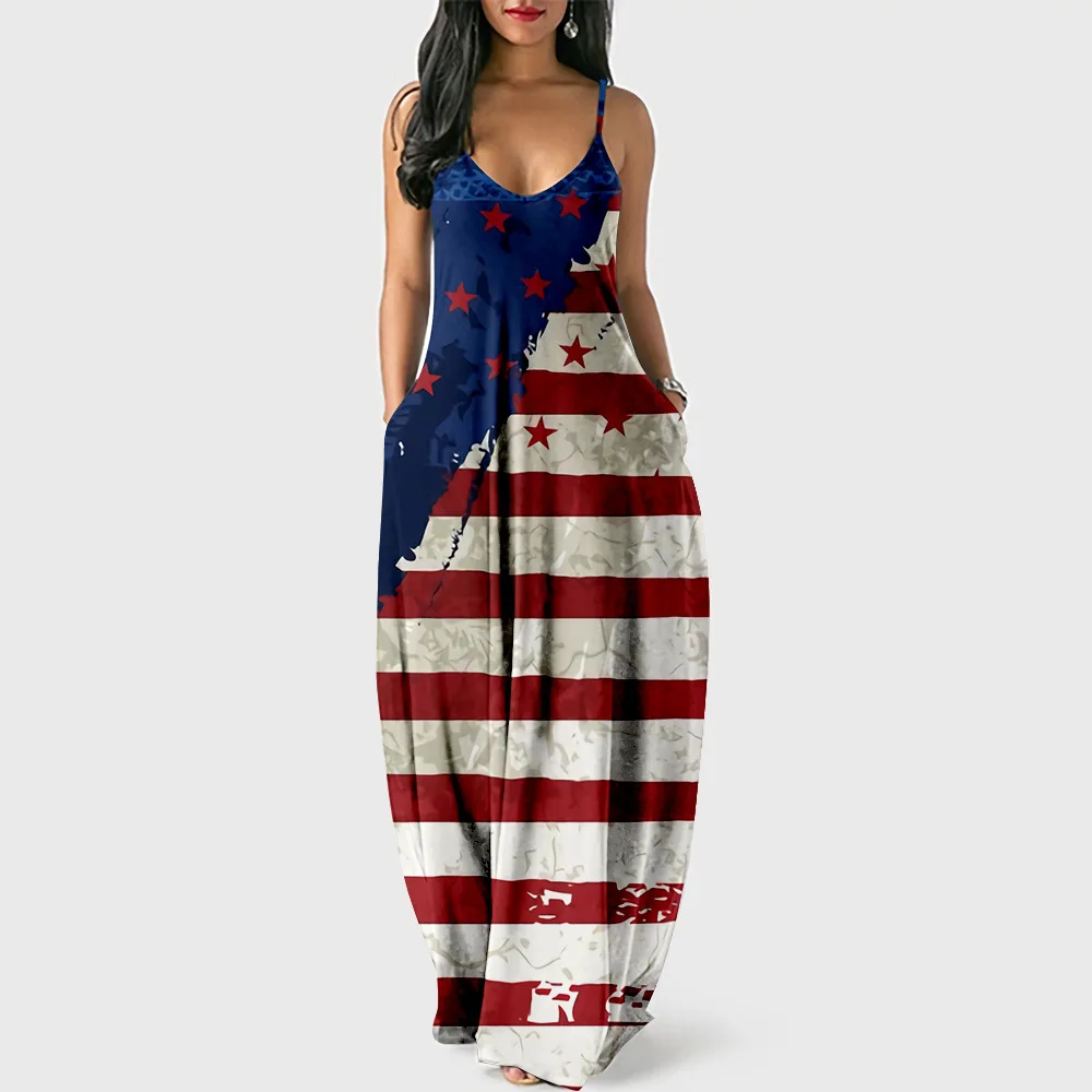 

Женское платье оверсайз на бретельках, с V-образным вырезом, без рукавов