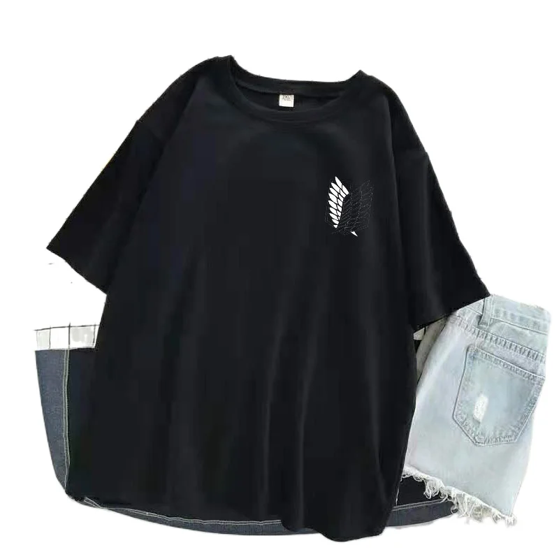 

Attack on Giant Japanese Anime T-shirt Men and Women Cartoon T-shirt Casual Streetwear T-shirt Couple Top Tee Men and Women