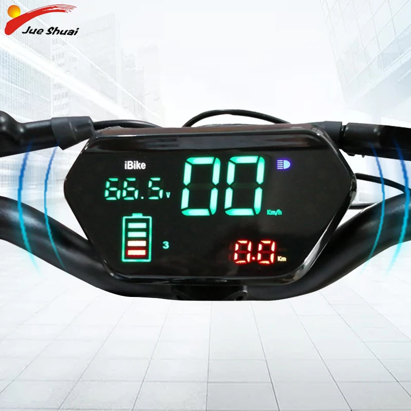 ЖК дисплей JS 52 В 60 спидометр поворотный светильник для электровелосипеда скутера