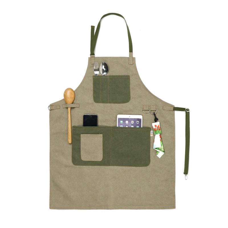 Рабочий дизайн Печать холст шеф повара фартуки экологически чистые толстые и