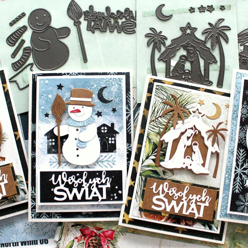 CH New Arrival Polish swiat Stencil Metal Cutting Dies For Scrapbooking Practice Hands-on DIY Album Card Craft Decoration | Дом и сад