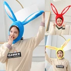 Шапка-капюшон плюшевая, в японском стиле, с забавными заячьими ушками