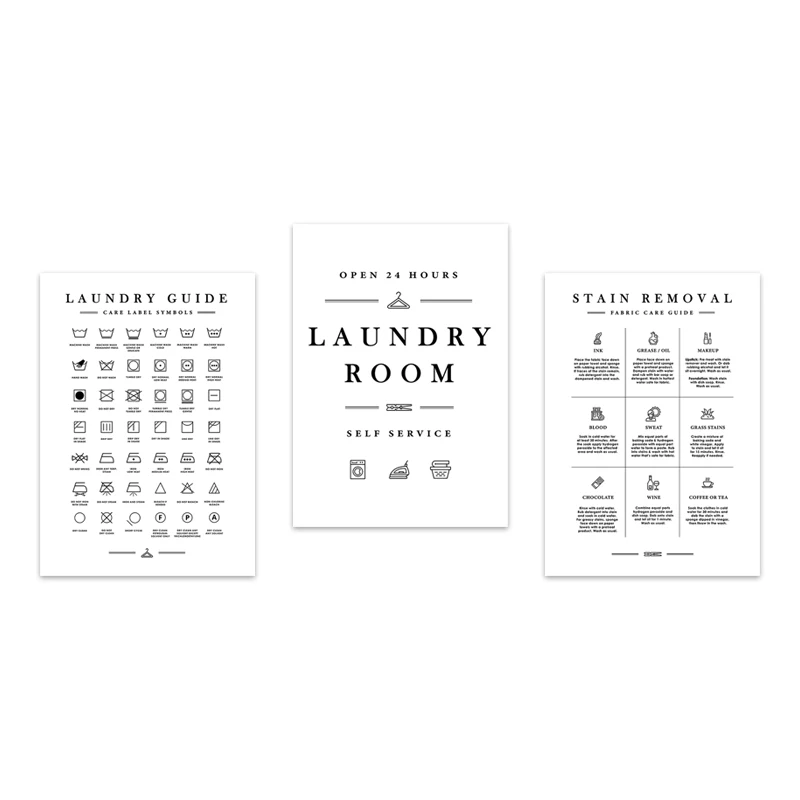 

Прачечная Сегодня комната настенный Декор прачечная символы руководство Холст Картина Печать постер комната Настенная картина украшение для дома