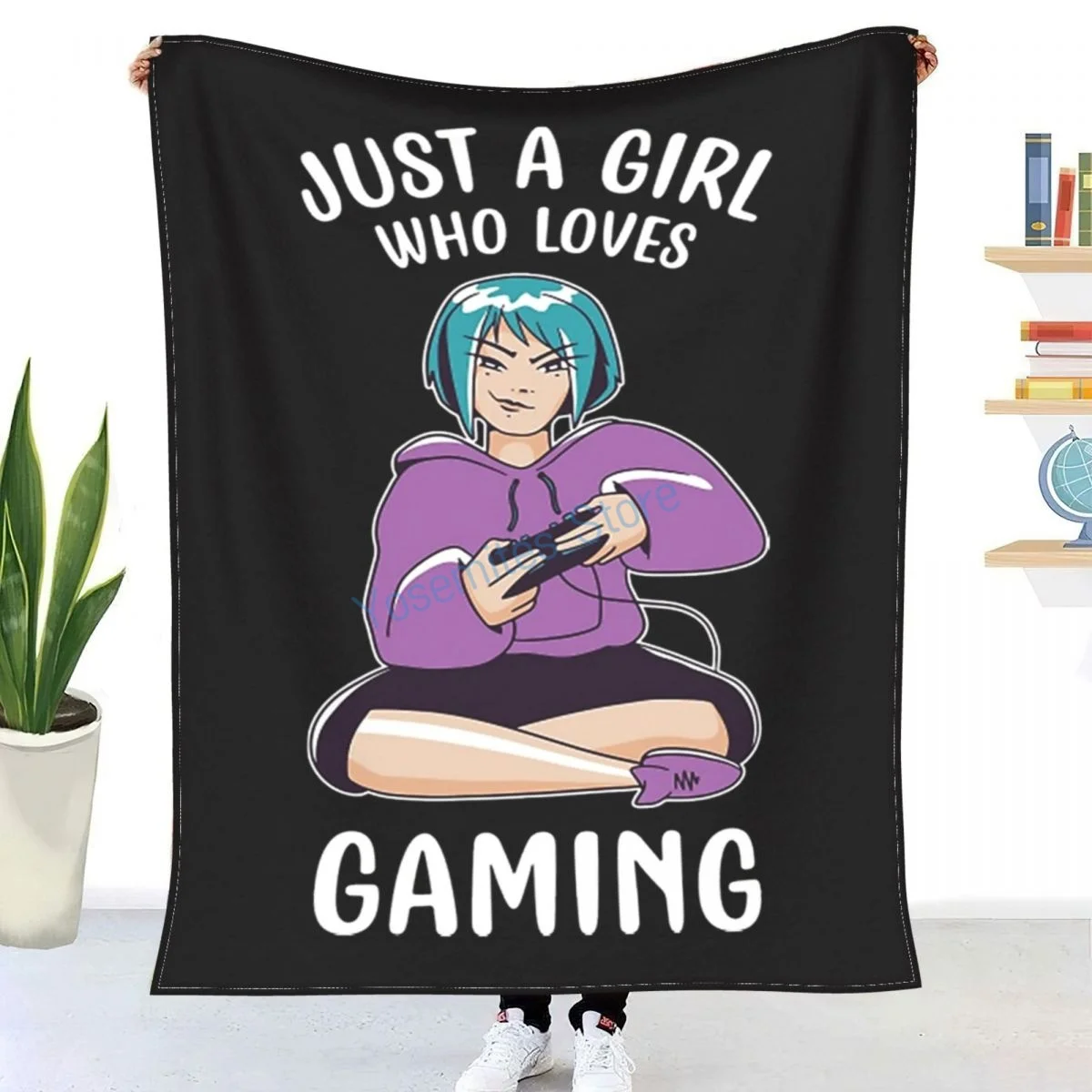 

Плед для игры «только девушка», которая любит игры, зимнее Фланелевое покрывало, простыни, одеяло на машину и диваны, чехлы на диван