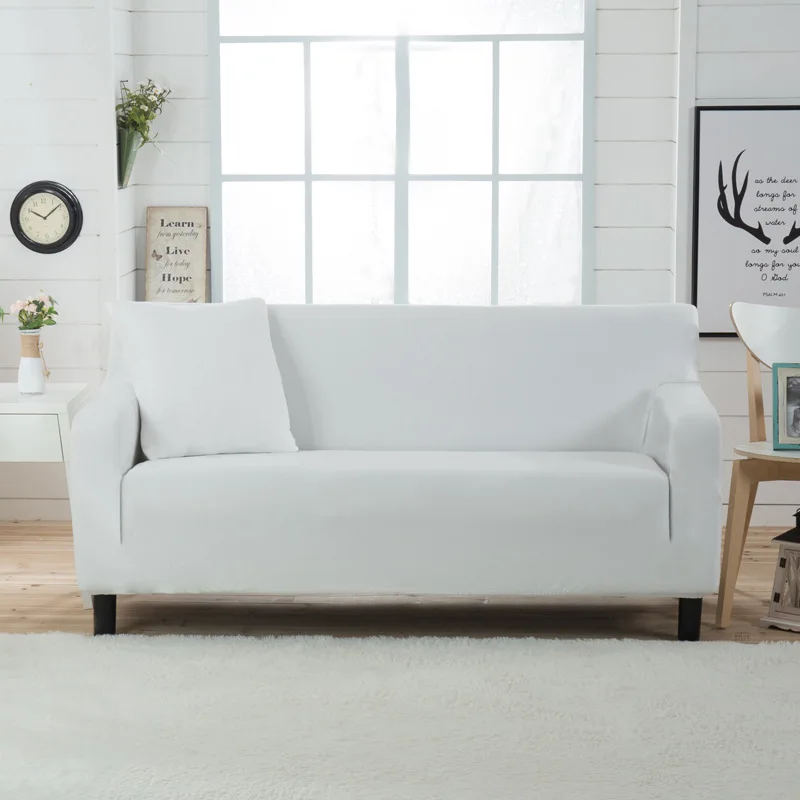 

Elastic Polyester Sofa Cover for Liveingroom Fantasy Milk Silky Stretch Fabric Fabric Protective Cover 1/2/3/4 Seat