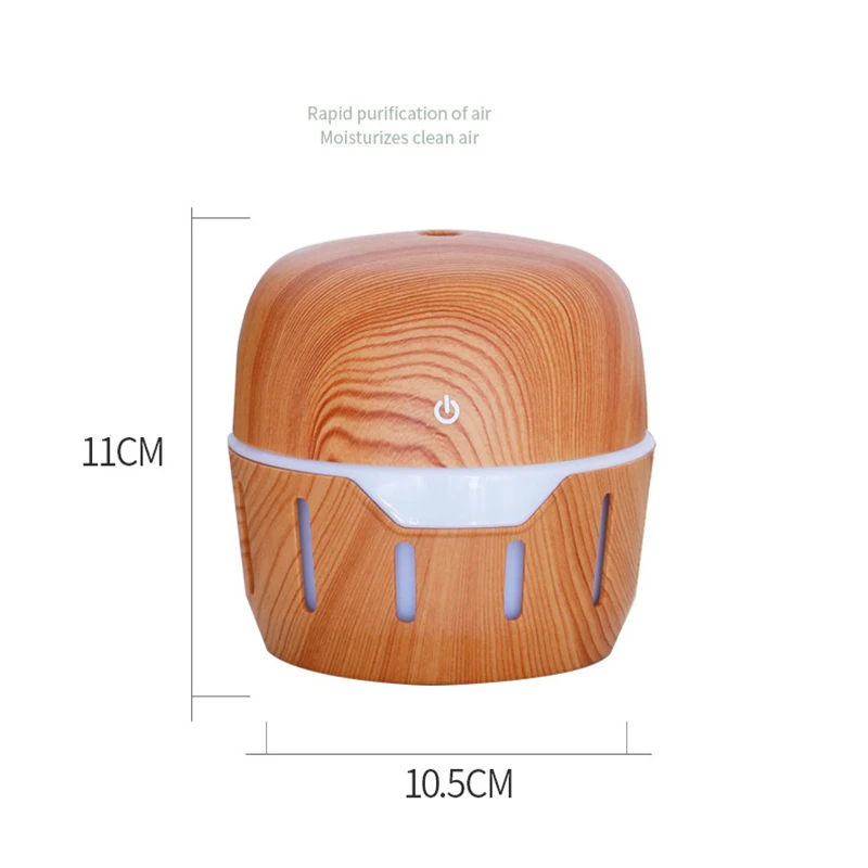 

Humidifier Electric Essential Oil Humidifiers Diffusers with 7 Colors Lights Wood Grain Ultrasonic Air Humidifier