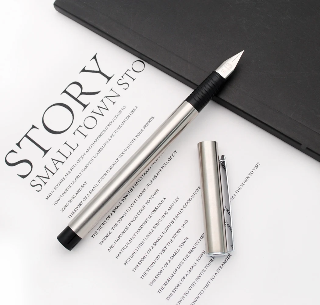 Ручка перьевая JINHAO 65 со стальным корпусом и наконечником 0 38 мм | Канцтовары для