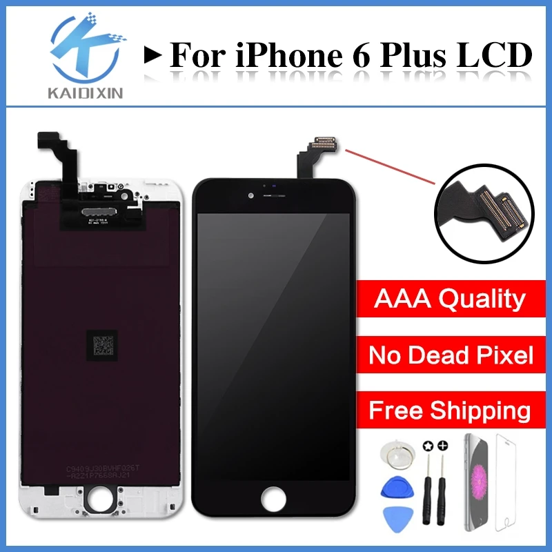 100% абсолютно новый ЖК-дисплей для iPhone 6 plus с дигитайзером замена AAA + качество без