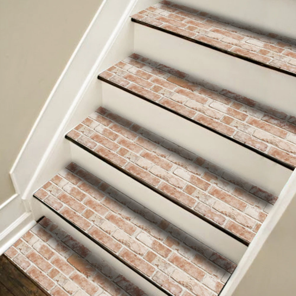 7 шт./компл. DIY темно-красный кирпич узор наклейки на стену s самоклеящаяся