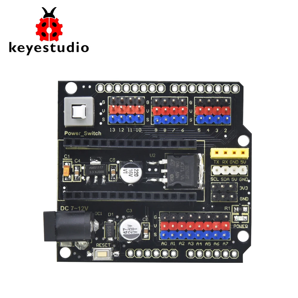 2020 Новинка! Нано экран Keyestudio с портом постоянного тока для arduino Nano3.0|Аксессуары