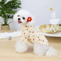 floral dog sweatshirt pet t shirt winter pet clothes doggie clothing for small dog costumes teddy corgi poodle puppy cat clothes