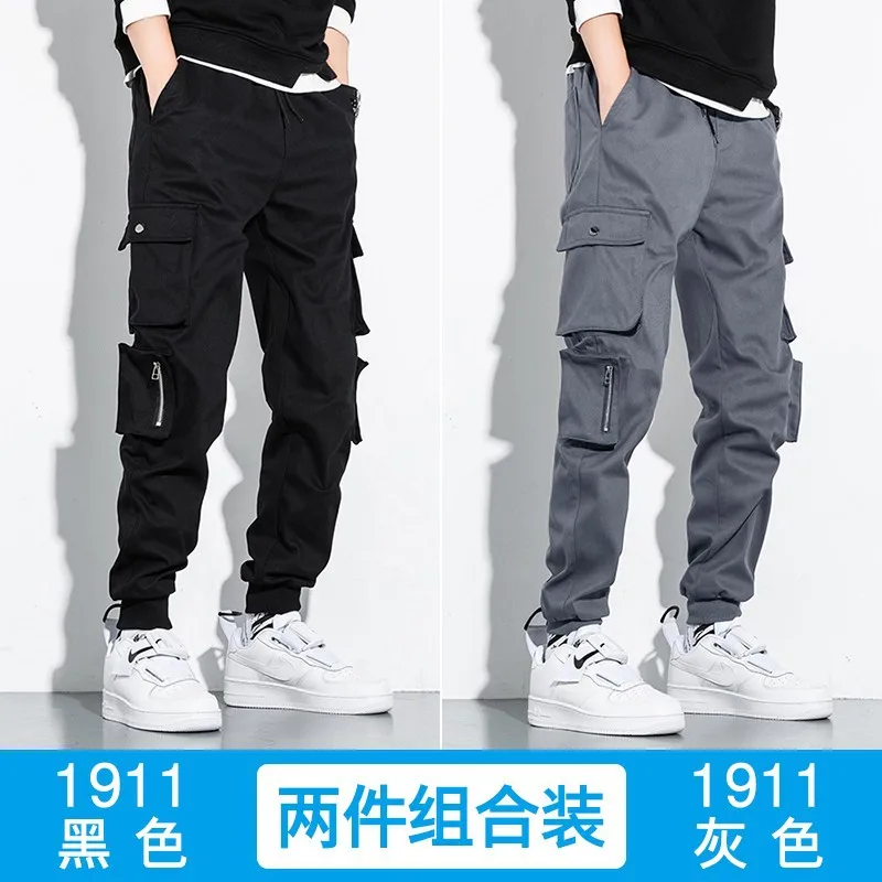 

Spring 2021 new style overalls men's fashion brand ins loose corset student sports leisure pants x