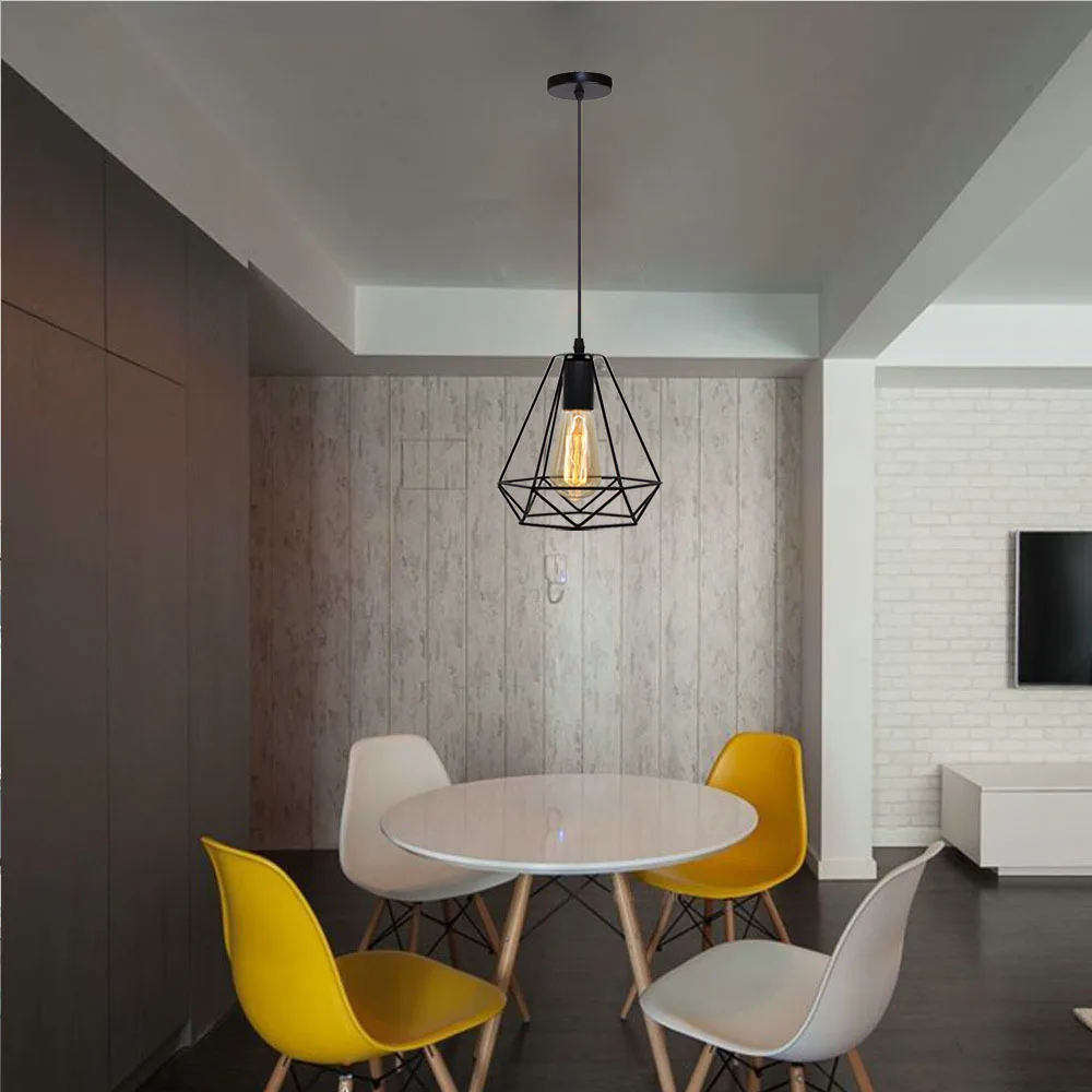 Скандинавская ретро люстра Ресторан Бар промышленная ветровая алмазная клетка