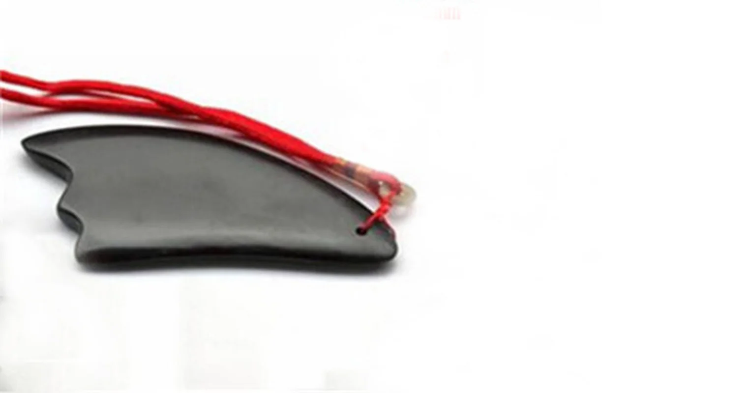 Черный Бянь камень Гуа-Ша массаж скрести терапии естественного здоровья уход за