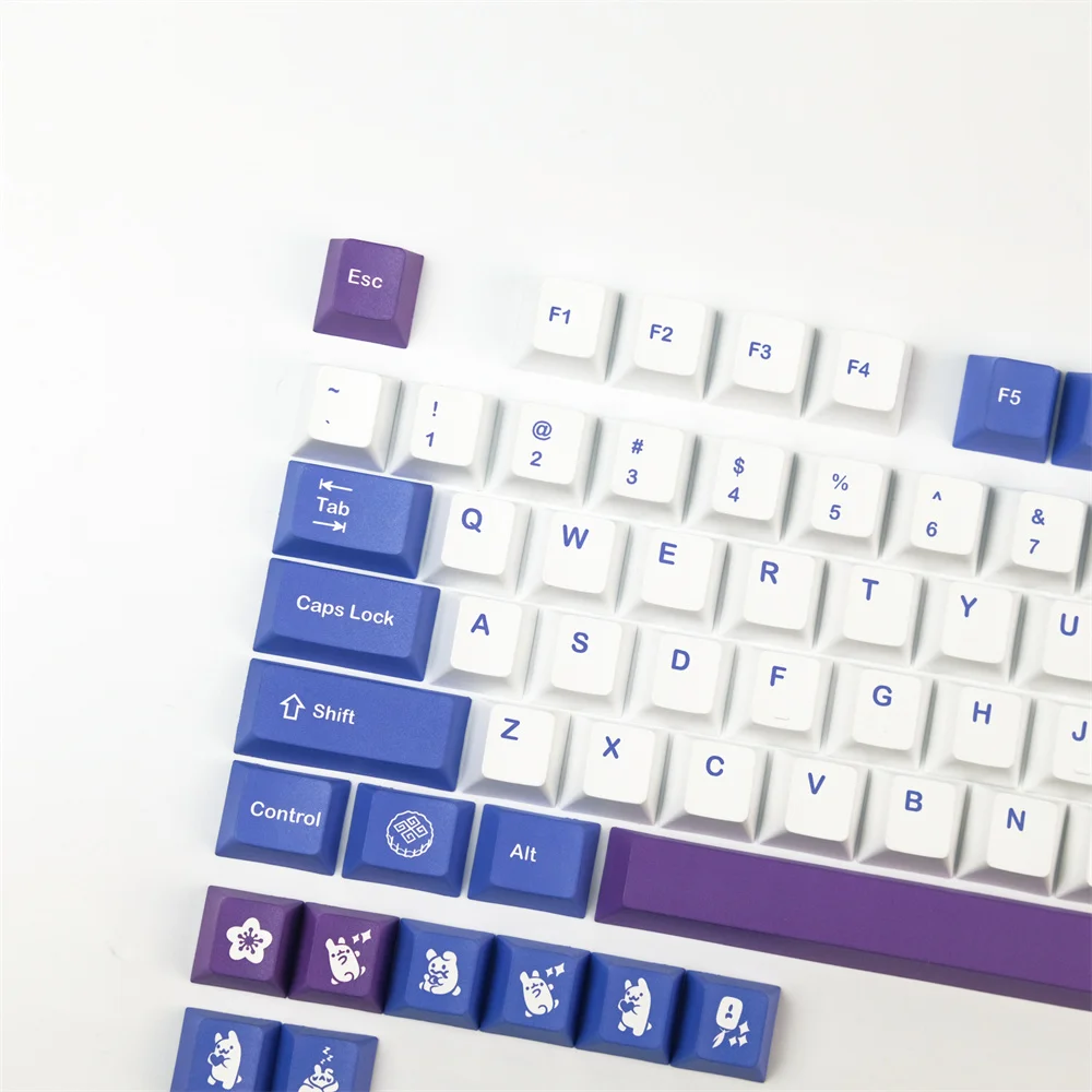 Клавиатура GMK Rabbit Keycap PBT 132 клавиш английский язык для переключателя Cross Cherry Kailh