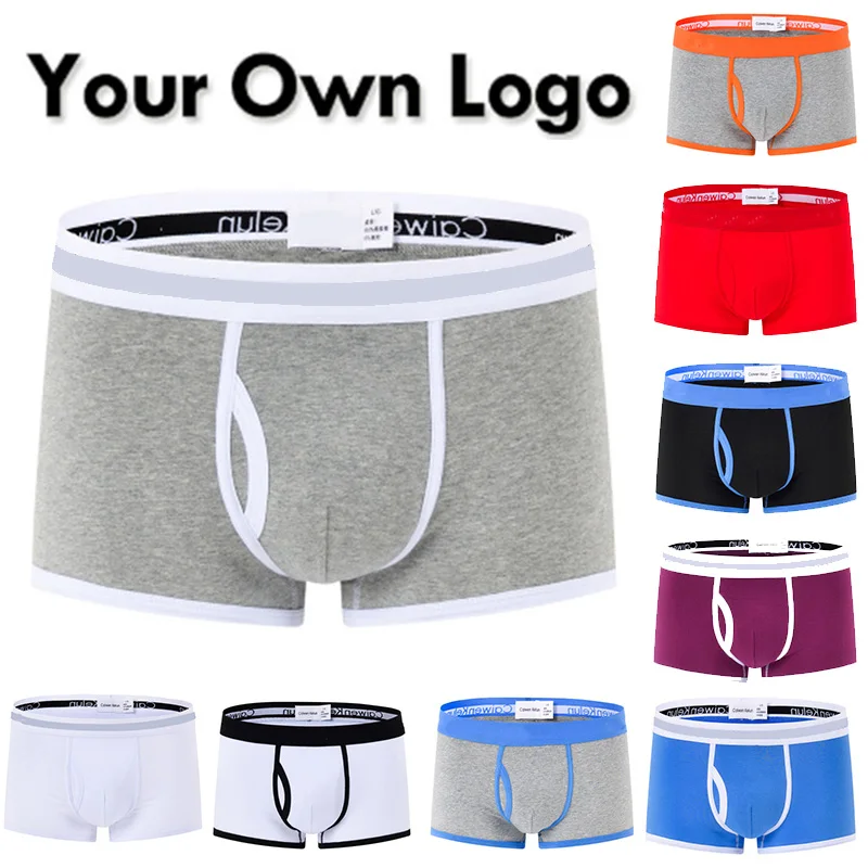 

Customize your Logo Pantalones cortos hombres ropa interior transpirable suave de los boxeadores de los hombres de Boxer Shorts