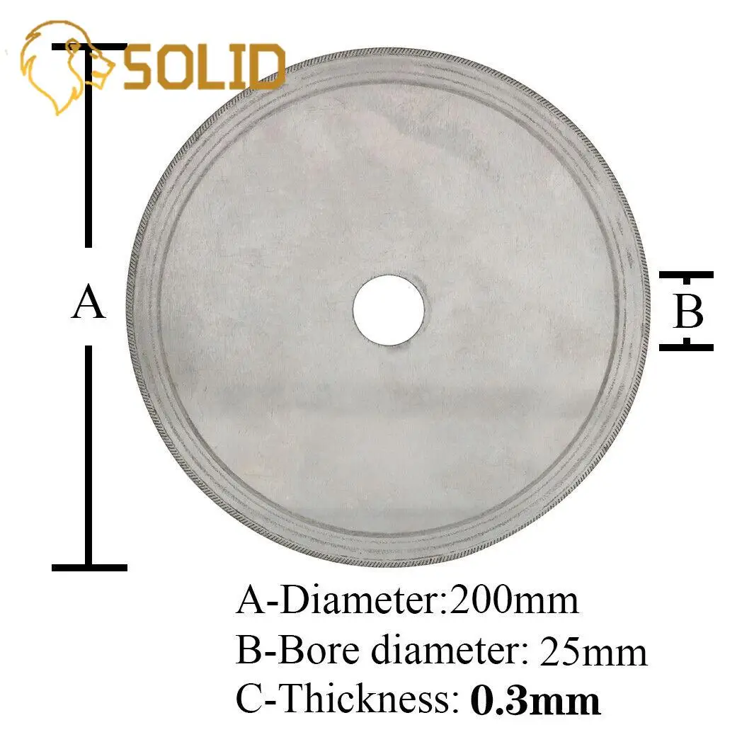 Циркулярная пила ультратонкий диск из нефрита для резки стекла 8 дюймов 200 х25х0 3
