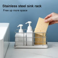 telescopic sink shelf soap sponge drain rack storage basket bag faucet holder adjustable bathroom holder sink kitchen accessorie