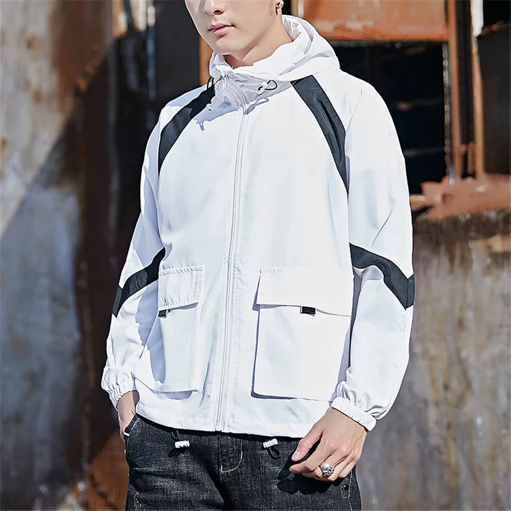 Мужские быстросохнущие куртки из кожи водонепроницаемые пальто с защитой от