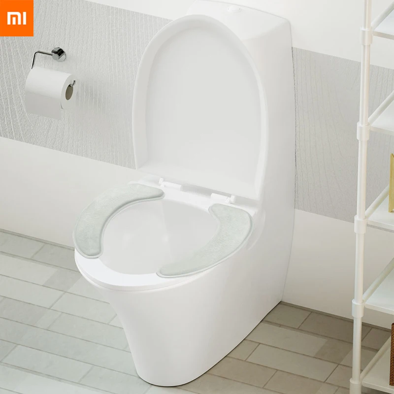 

Youpin Mijia Qualitell 1 Pair/set Toilet Seat Winter Toilet Seat Adhesive Without Leaving Marks easy to Clean