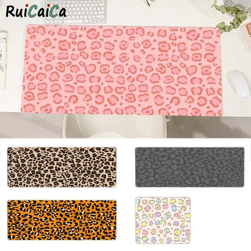 

RuiCaiCa красочный Леопардовый 2020 новый большой игровой коврик для мыши L XL XXL геймерский коврик для мыши Размер для большой кромки Блокировка с...
