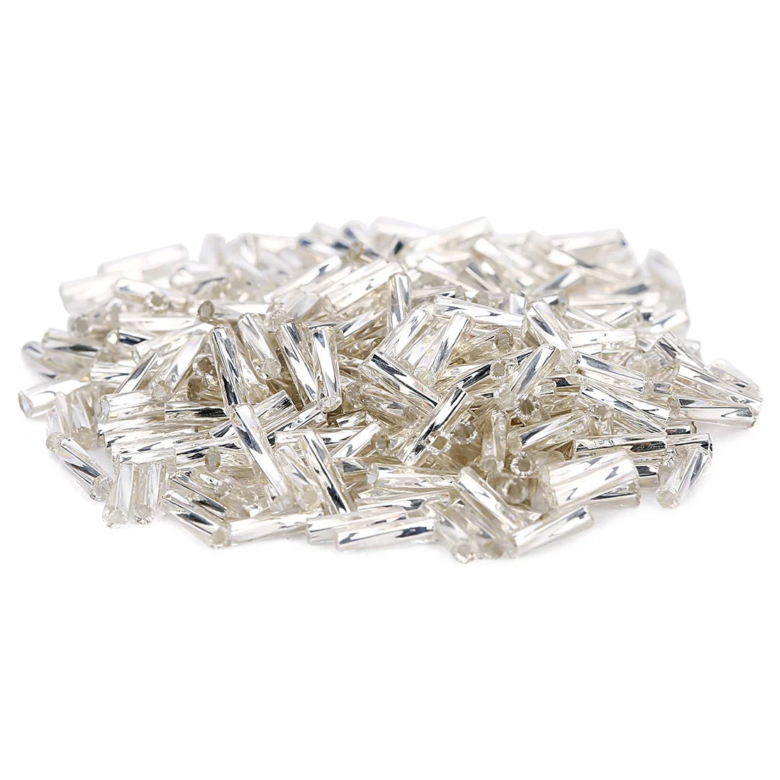 

New about 1000 Pcs 1.8mm*7.5mm Tube Beads Spacer Seed Gold Silver Crystal Glass Beads For Handmade DIY Jewelry