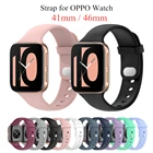 Ремешок силиконовый для Oppo Watch 41 мм 46 мм, мягкий цветной спортивный браслет для наручных часов Oppo Watch 46 мм 41 мм