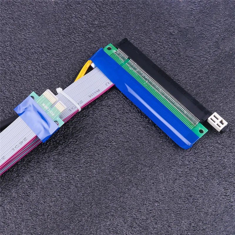 Kebidu PCI E PCI-E Экспресс 1X до 16X Райзер карта расширения ленточный конвертер