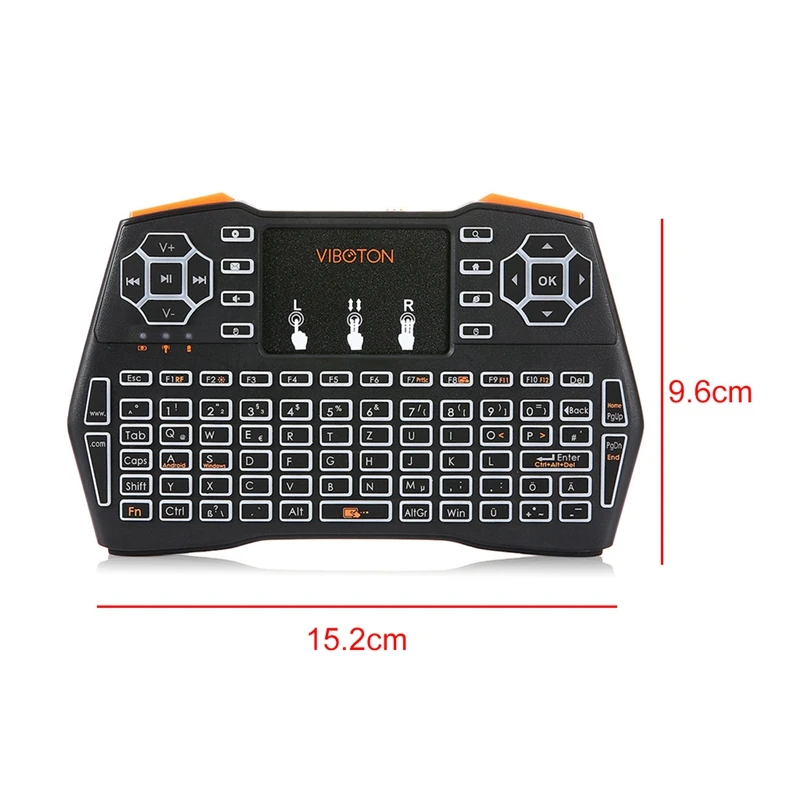 Viboton I8 Plus с подсветкой лошадь гонки лампа немецкая клавиатура мини беспроводная