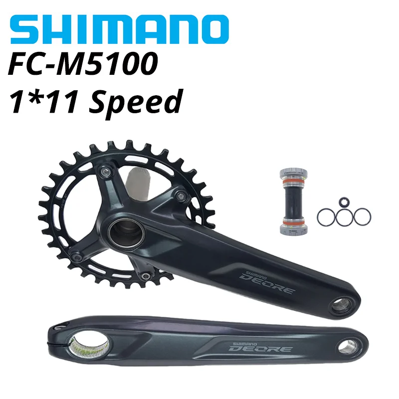 Шатун SHIMANO DEORE FC M5100 1x11-Speed 11s 11v 32T 175 мм 170 34T совместим с M7000 BB52 | Спорт и развлечения