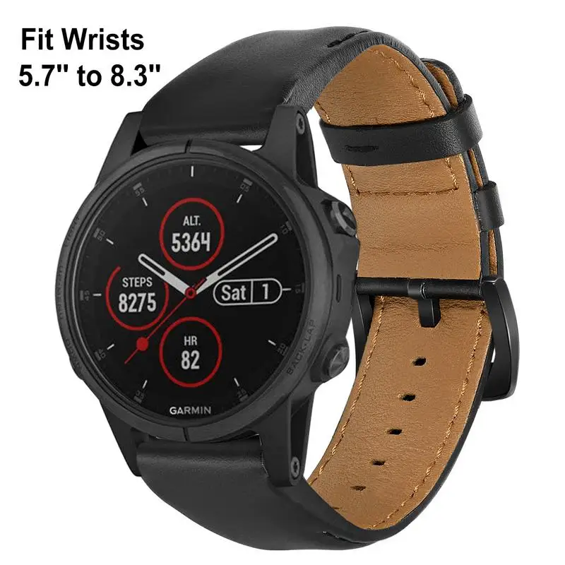 Quick Fit Кожаный ремешок для часов 22 мм для наручных часов Garmin Fenix 6/6 iPad Pro/5/5 Plus/Forerunner 945/935/подход S60/инстинкт ремешок для часов