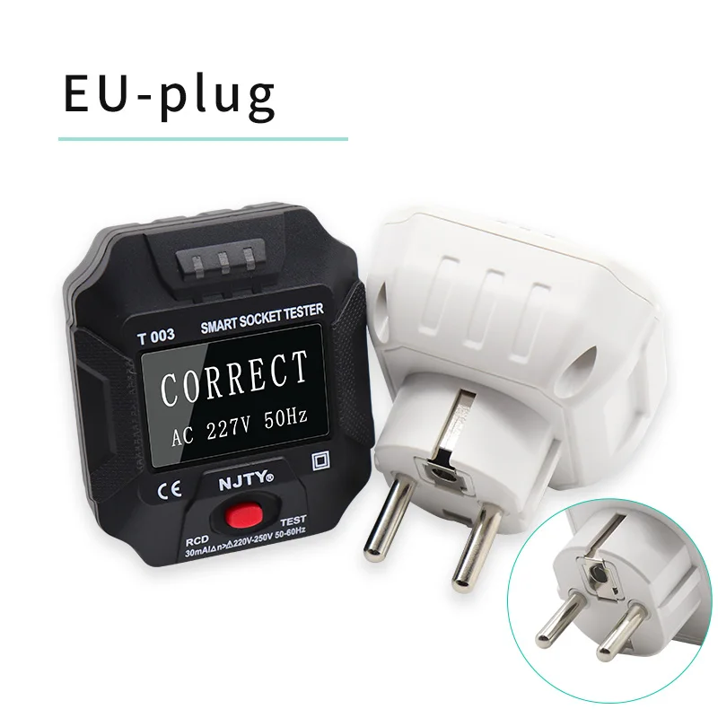 Тестер розеток Habotest HT106 Pro Voltage Test Socket Detector UK EU Plug Ground Zero Line Проверка полярности