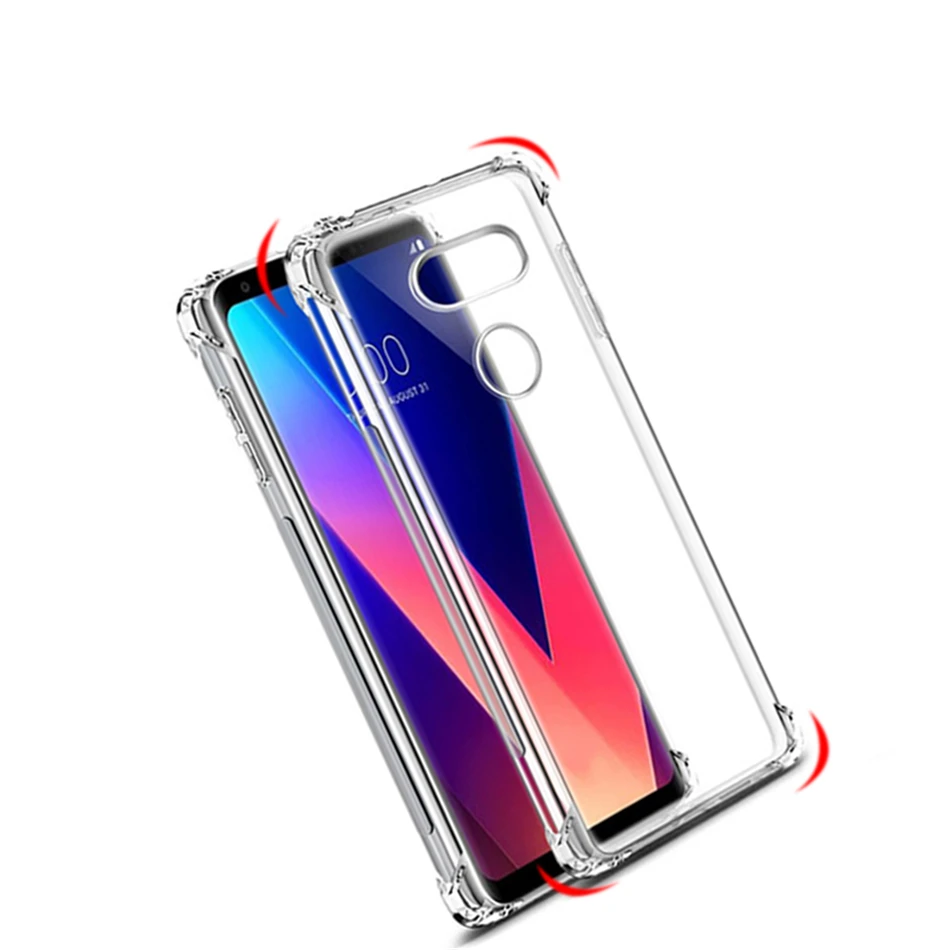 For LG V20 V30 V40 V50 V60 ThinQ Case LG G8S G8 G7 G6 K4 K8 K10 K11 K20 K30 K40 K50 Clear Air Cushion Shockproof Airbag Cover images - 6