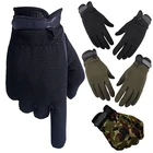Перчатки мужские с пальцами, спортивные велосипедные митенки для активного отдыха, Нескользящие силиконовые ветрозащитные тактические перчатки для рыбалки