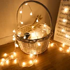 Светодиодная гирлянда с хрустальными шариками, гирлянда, Рождественская сказочная осветительная лампа для праздника, свадьбы, рождевечерние, украшение для дома