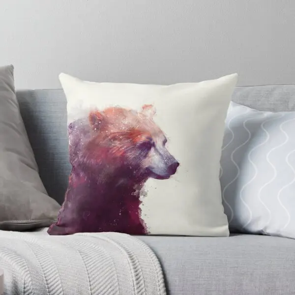 

Bear Calm Soft ative Throw Pillow Cover Pillow Case Cover Wedding Bed Pillows NOT Included