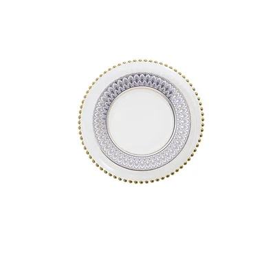 Set of 2 Скандинавский креативный свет роскошные керамические золотистые Западная еда плоский десерт Банкетный фарфор неглубокая тарелка Салатница десертный поднос - Цвет: Set of 2