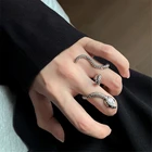 Кольцо-змейка HUANZHI неправильной формы в стиле хип-хоп для женщин и мужчин, металлическое искажающее кольцо в стиле панк, вечерняя бижутерия, подарки, 2020