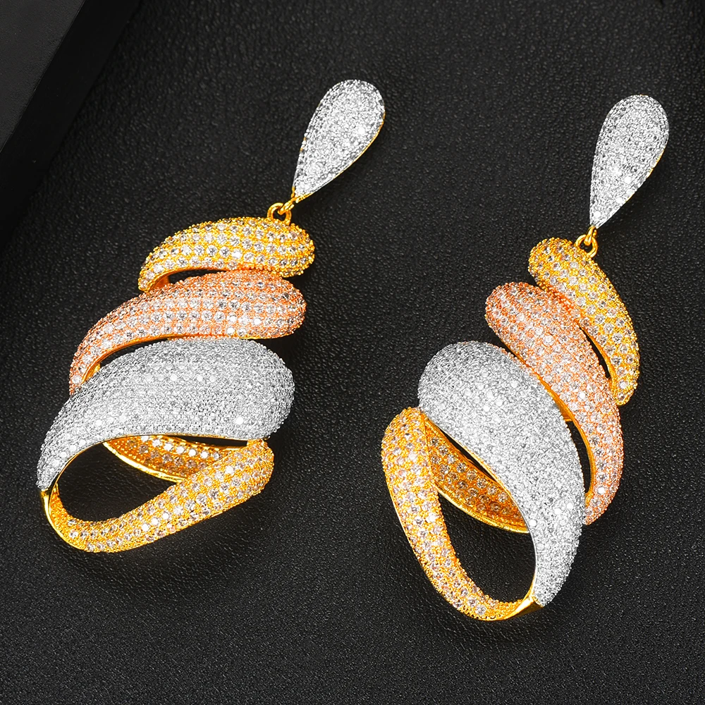 Женские серьги с цирконом GODKI свадебные трендовые длинные 2019 | Украшения и